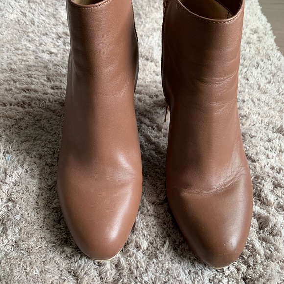 Michael Kors Brown Leather Bootie-Size 9 - Picture 2 of 4